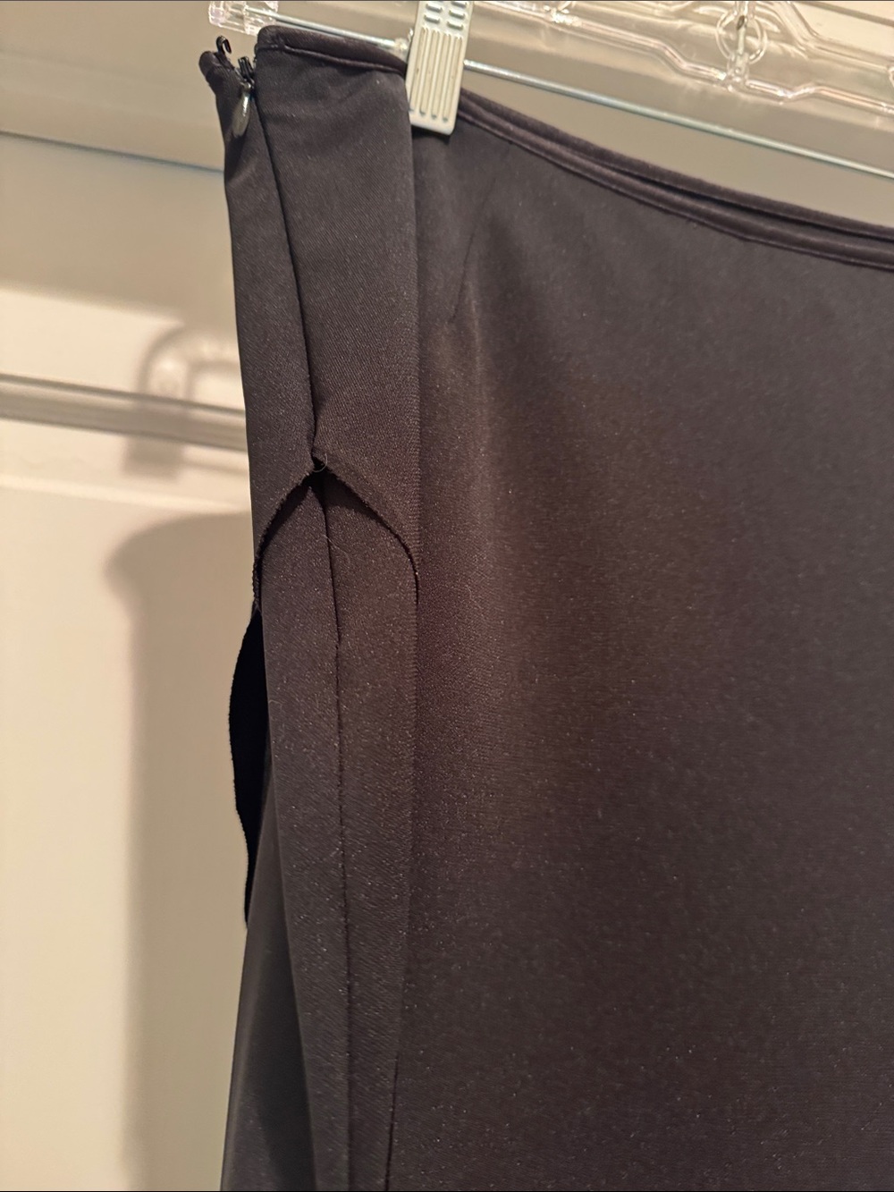 Cachet Black Asymmetrical Wide Fringe Midi Skirt - Picture 7 of 9